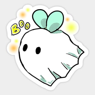 Spooky Ghost Bee Sticker